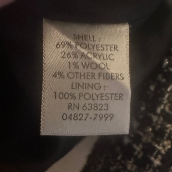 CJ Banks Black and White Tweed Blazer - Picture 3 of 4